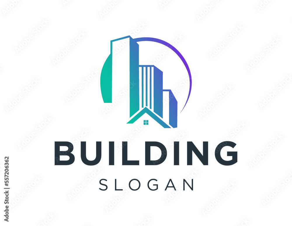 Logo design about Building on a white background. created using the CorelDraw application.