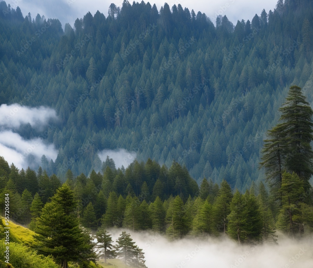 Obraz premium sunset in the snowy mountains