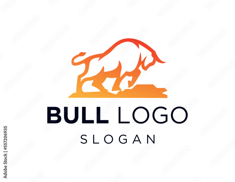 Logo design about Bull on a white background. created using the CorelDraw application. Logo design about Bull on a white background. created using the CorelDraw application.