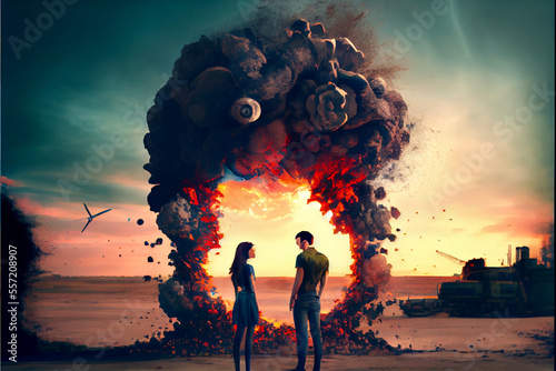 Generative AI abstract render of a self-destructive relationship