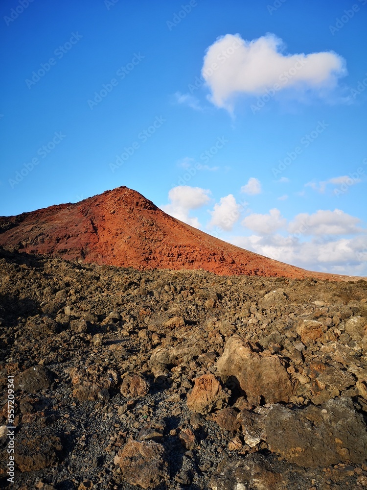 volcanic montain red and black