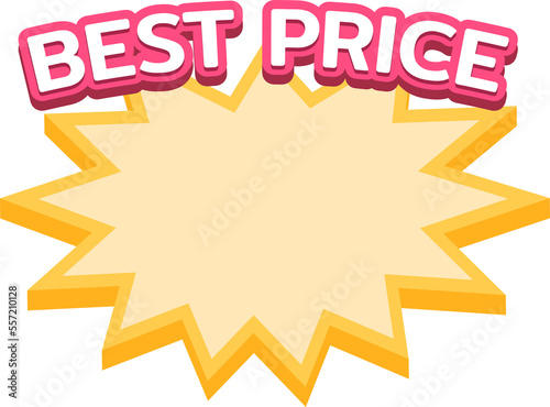 Best Price, starburst sticker, and badge with offer and discount, Tag Promotion discount banner templates