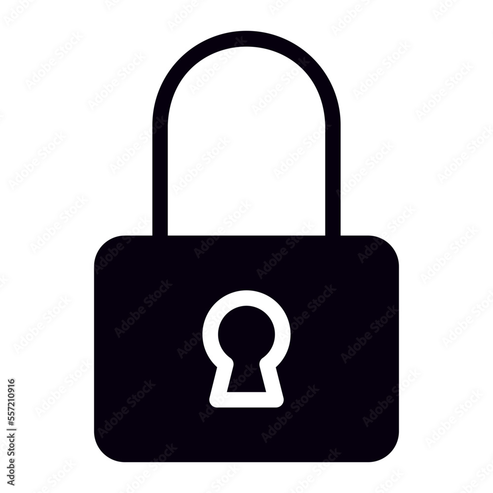 lock glyph icon