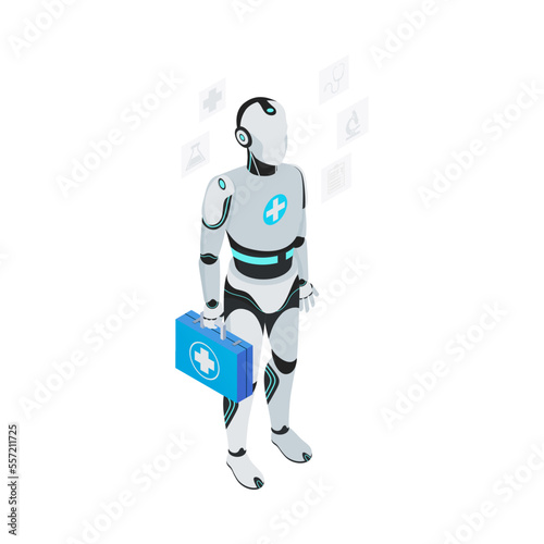 Doctor Cyborg Isometric Composition