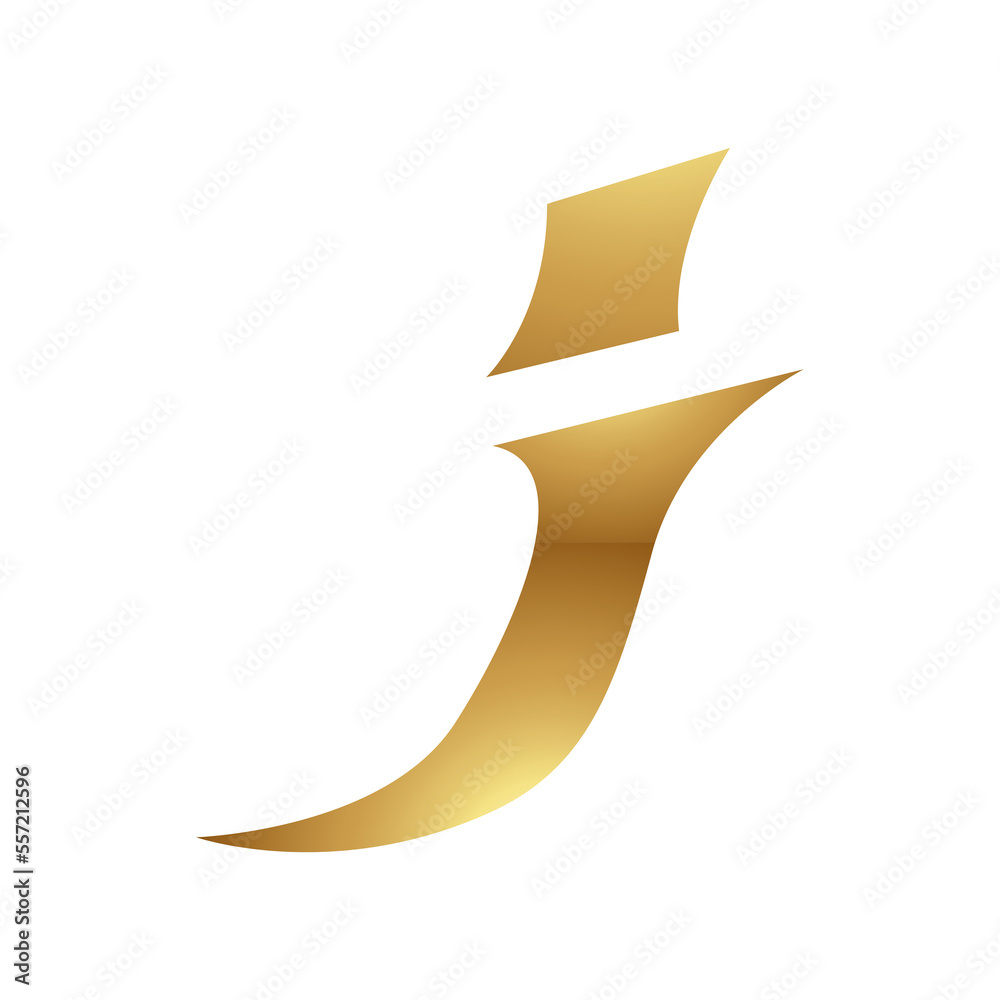 Golden Letter J Symbol on a White Background - Icon 9 Golden Letter J Symbol on a White Background - Icon 9