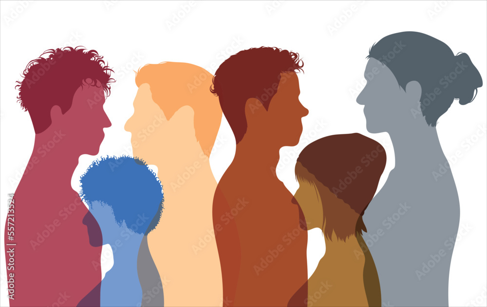 Conference or debate. Friends' discussions. The crowd communicates with each other. People of different colours talking in an isolated group. Various exposures. Conference or debate. Friends' discussions. The crowd communicates with each other. People of different colours talking in an isolated group. Various exposures.