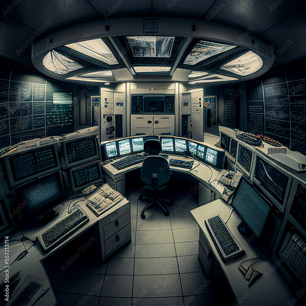 Fototapeta premium Control center for electronic automated processes.