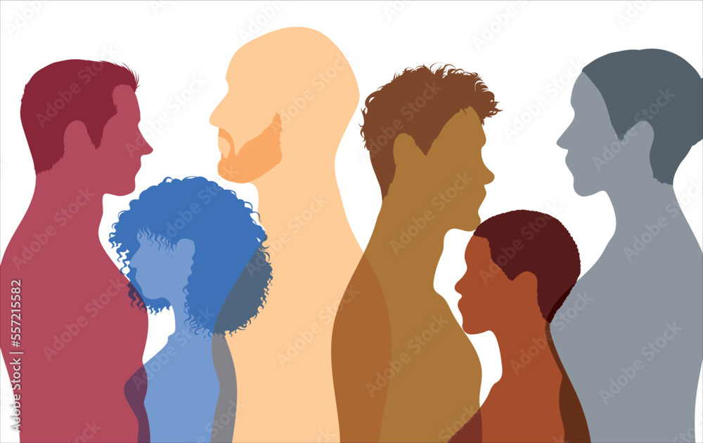 Group diversity of people. Good-looking multicultural, multiethnic men, women, and girls. Racial equality.