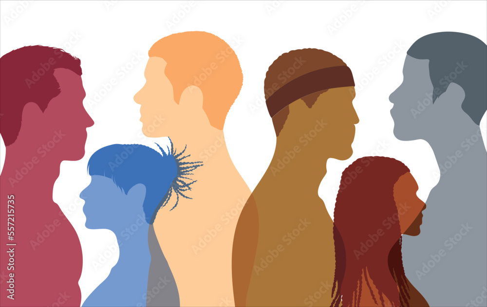 Standing together, men and women representing diverse regional and local cultures. Anti-racism concept. Multi-ethnic, multi-racial diversity. Standing together, men and women representing diverse regional and local cultures. Anti-racism concept. Multi-ethnic, multi-racial diversity.