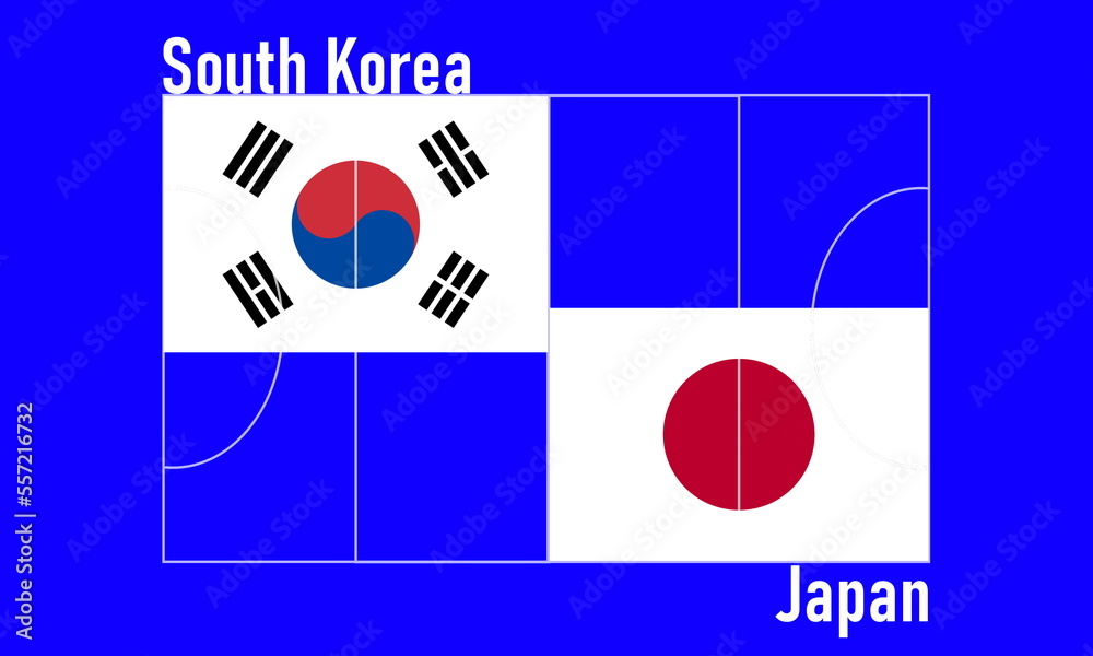 Fototapeta premium 15. South Korea vs Japan Qualification Group Match
