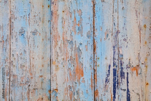 Grunge vintage wood background with peeling paint