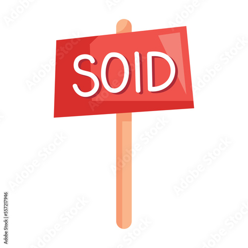 sold label real estate