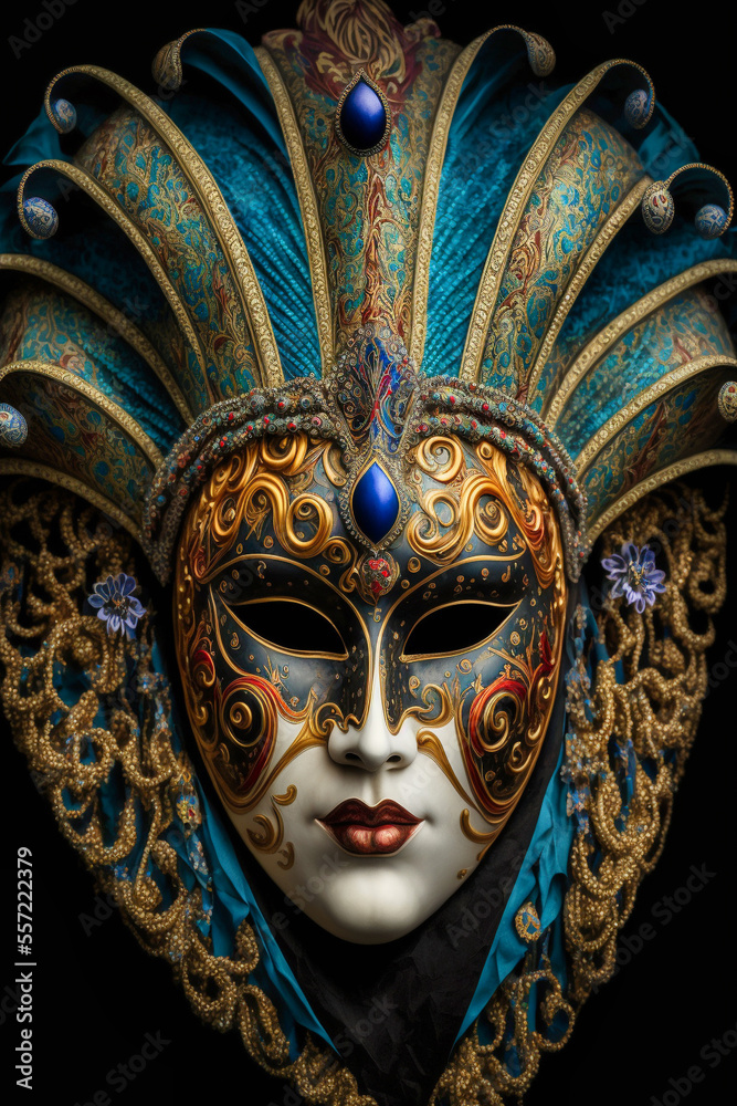 
Elegante venezianische Maske zum Karneval in Venedig