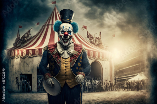 KI generierter horror Zirkus Clown