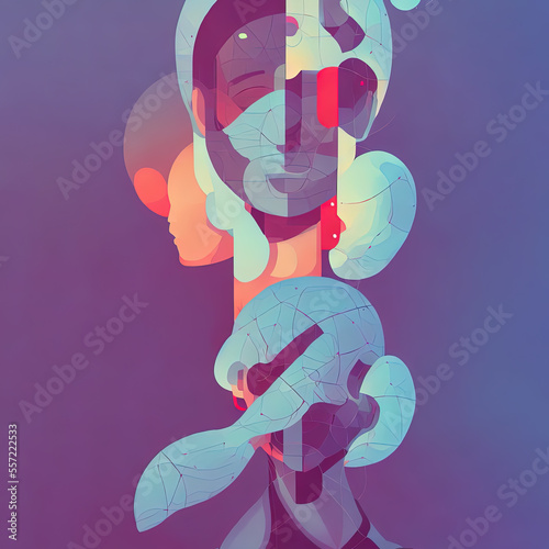 transgender or gender non-binary- 3d rendering