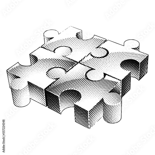 Scratchboard Engraved Jigsaw Puzzle