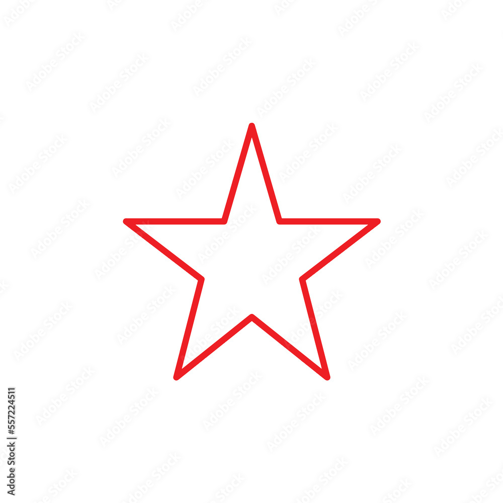 A Vector illustration red star isolated on white background A Vector illustration red star isolated on white background
