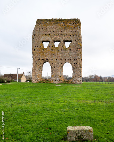 Temple of Janus in Autun. ruined roman temple
Excavation building. Burgundy in France