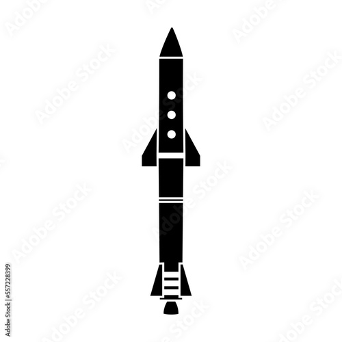 Bomb icon vector. Rocket illustration sign. Weapon symbol. War logo.