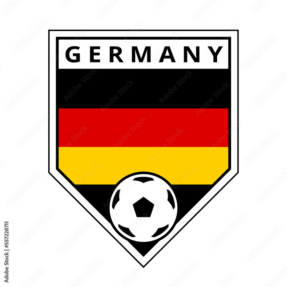 Germany Angled Team Badge for Football Tournament Germany Angled Team Badge for Football Tournament