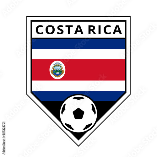 Costa Rica Angled Team Badge for Football Tournament