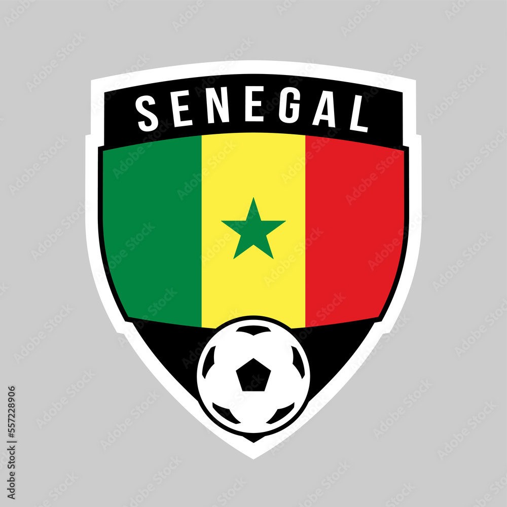 Senegal Shield Team Badge for Football Tournament