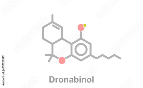 Simplified formula icon of dronabinol.