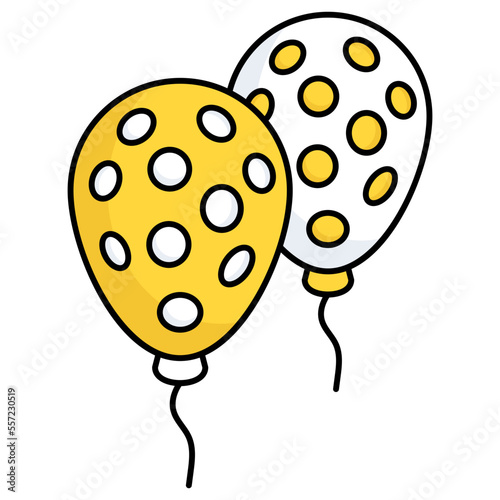 Balloons Vector icon, decorative accessory photo