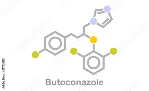 Simplified formula icon of butoconazole.