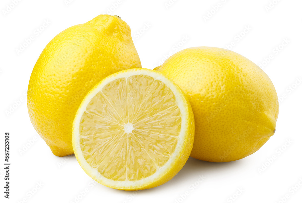 Delicious lemons, isolated on white background Delicious lemons, isolated on white background
