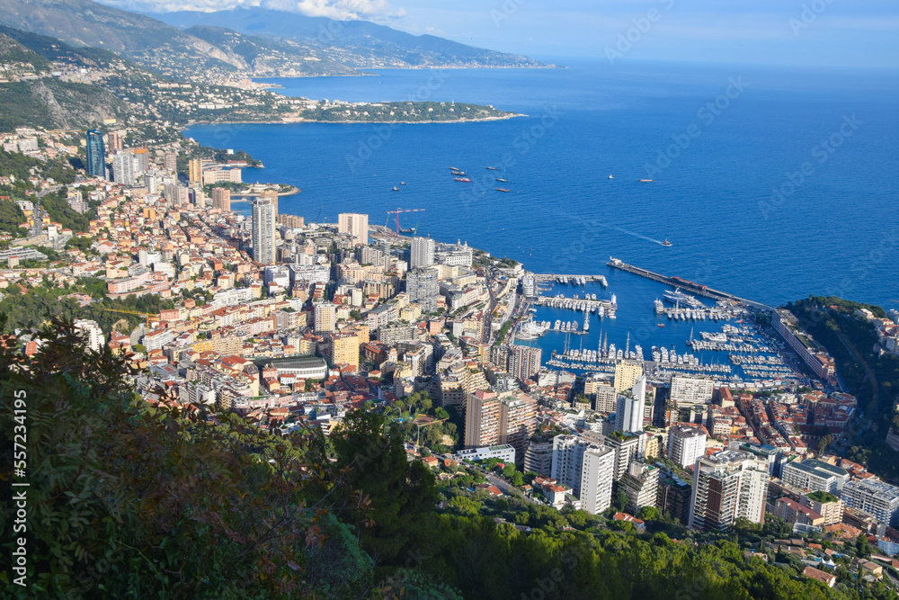 Aerial panoramic view of Monte Carlo, Monaco Aerial panoramic view of Monte Carlo, Monaco