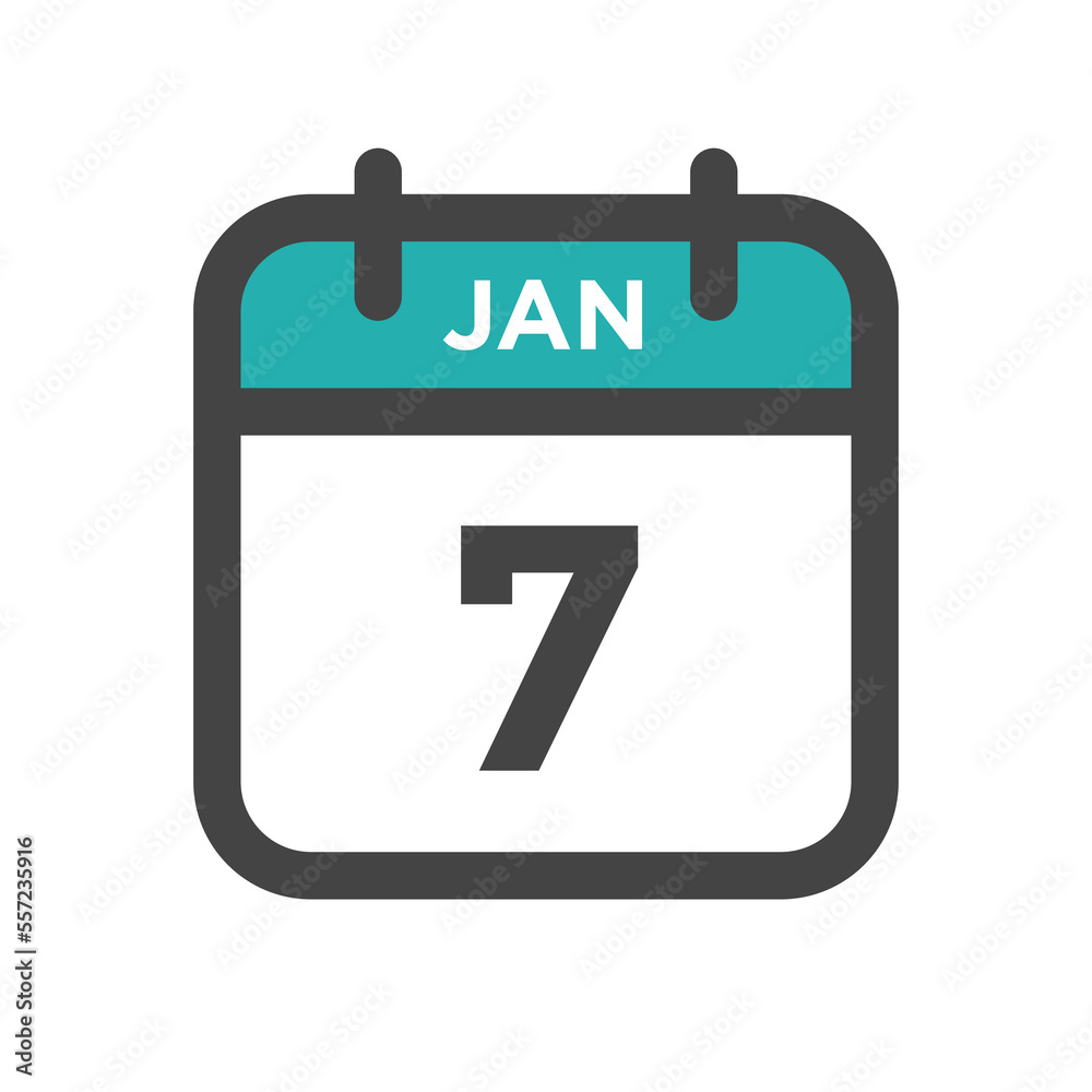 January 7 Calendar Day or Calender Date for Deadlines or Appointment January 7 Calendar Day or Calender Date for Deadlines or Appointment