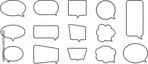 Speech bubble icons. Chat sign. PNG image
