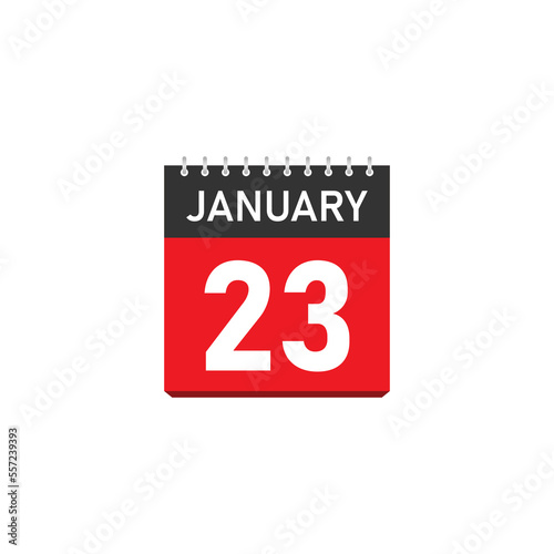January 23 Concept Design. Vector Illustration.