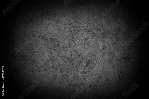 Old wall texture cement dark black gray background abstract grey color design are light with white gradient background.