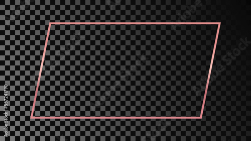 Wallpaper Mural Rose gold glowing rectangular shape frame Torontodigital.ca