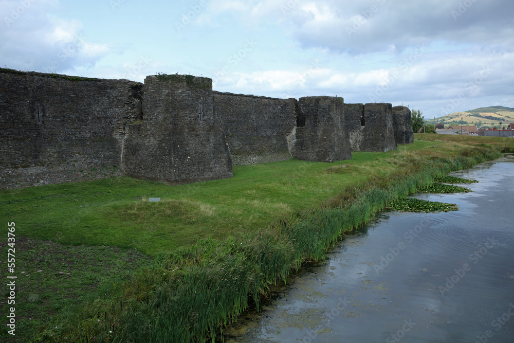 Caerphilly Castle in  Caerphilly in South Wales, United Kingdom