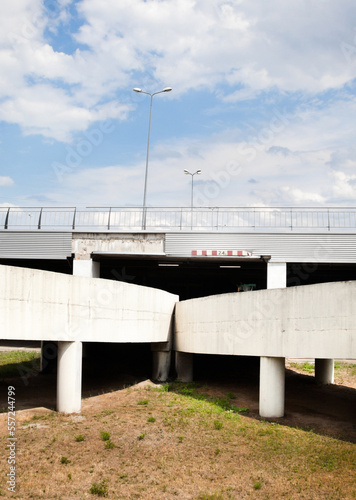 The ramp of the grade-separated road junction.