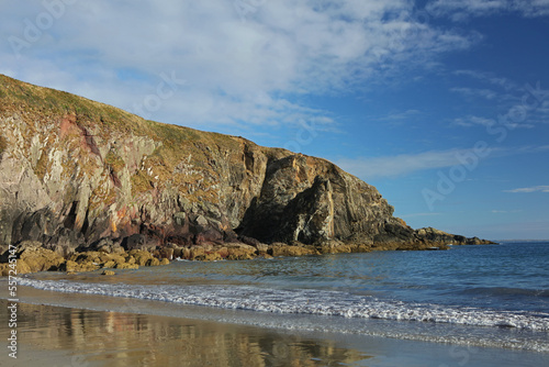 Caerfai Bay in Pembrokeshire Coast National Park, Wales, United Kingdom photo