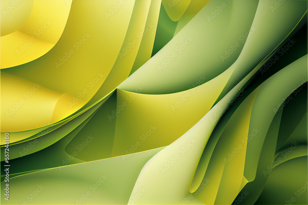 Simple Light Green and Yellow Background. Generative ai Stock