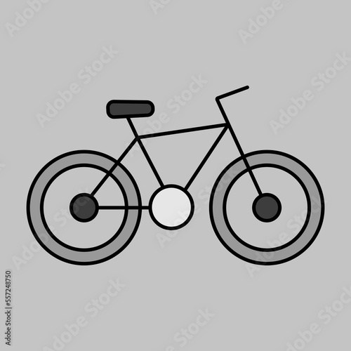 Bicycle vector grayscale icon. Camping sign