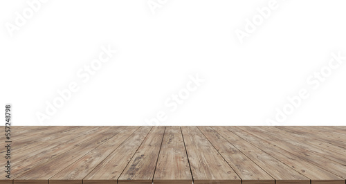 wood floor on isolated empty background 