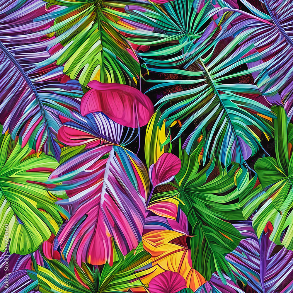 Seamless pattern with exotic flowers Seamless pattern with exotic flowers