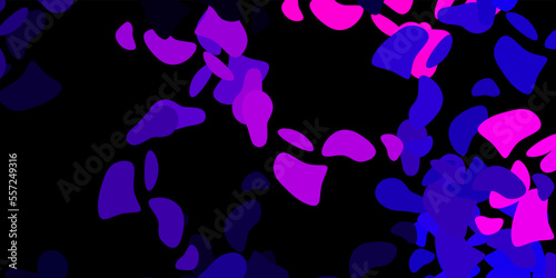 Dark purple vector background with random forms.