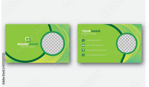 Professional organic business card design, clean layout business card template,