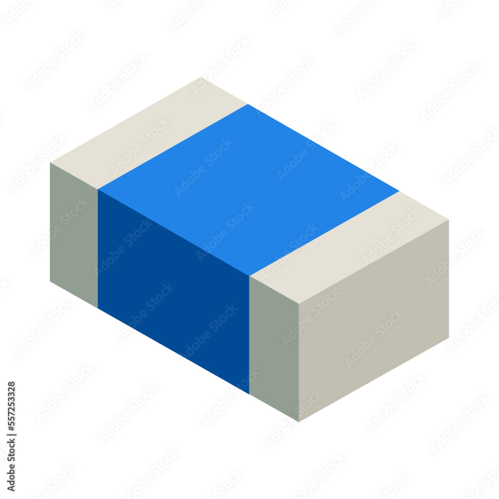Isometric Semiconductor Part Composition Isometric Semiconductor Part Composition