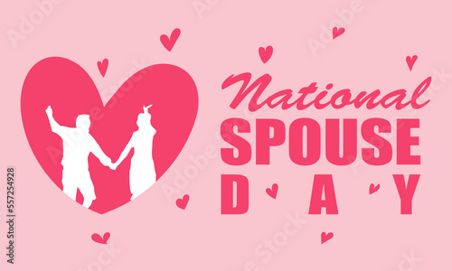 National spouses day celebration Holiday concept. vector design suitable Template for background, banner, card, poster
