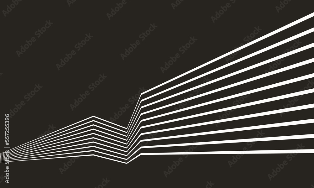 Abstract background with zigzag lines. Stripes optical art illusion. - obrazy, fototapety, plakaty 