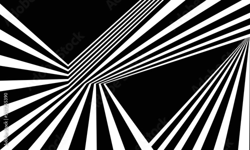 Abstract background with zigzag lines. Stripes optical art illusion.