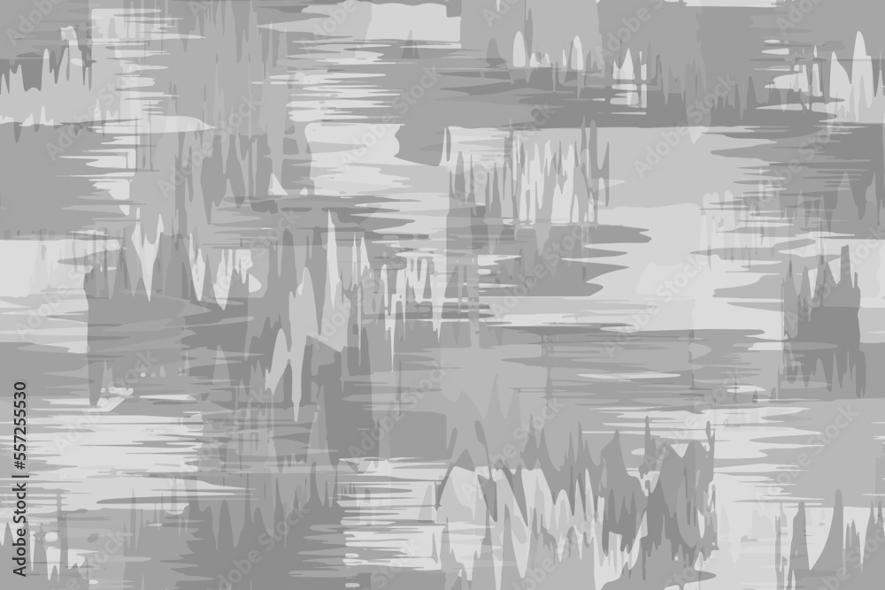 Full Seamless Abstract Brush Pattern Fabric Print. Texture Design for Women Dress Shawl Scarf and Linens. Gray Endless Vector Design Background.